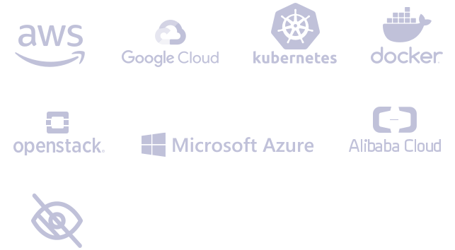 logos des certifications : AWS, Google Cloud, Kubernetes, Docker, Openstack, Azure, Alibaba Cloud, Accessibilité