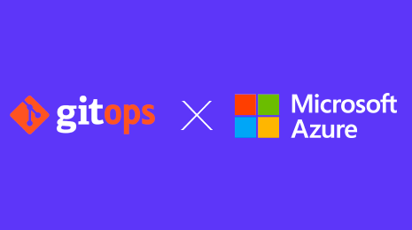 logo gitops + logo MIcrosoft Azure
